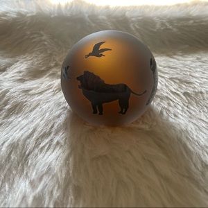 Correia Amber Glass African Animals Paperweight